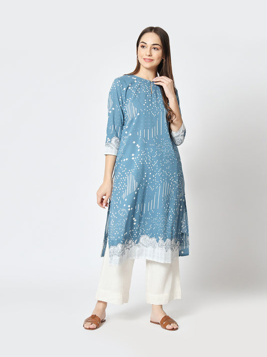 Embroidered 'Sitaare' Straight Kurta