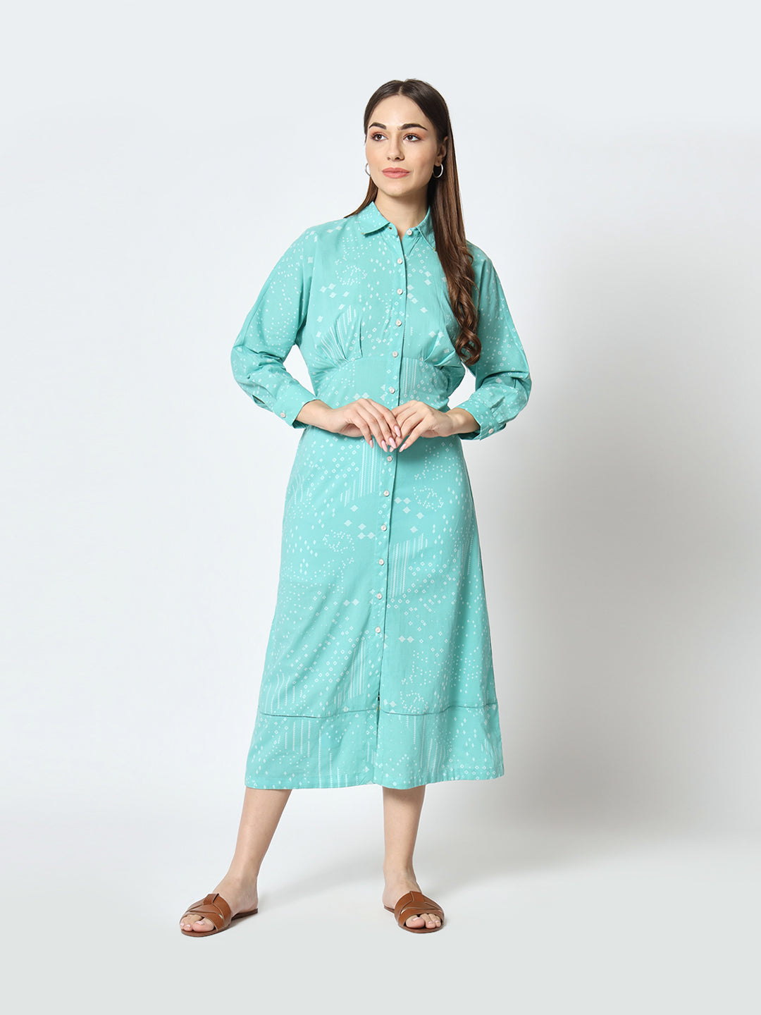 'Sitaare' Button Down Dress