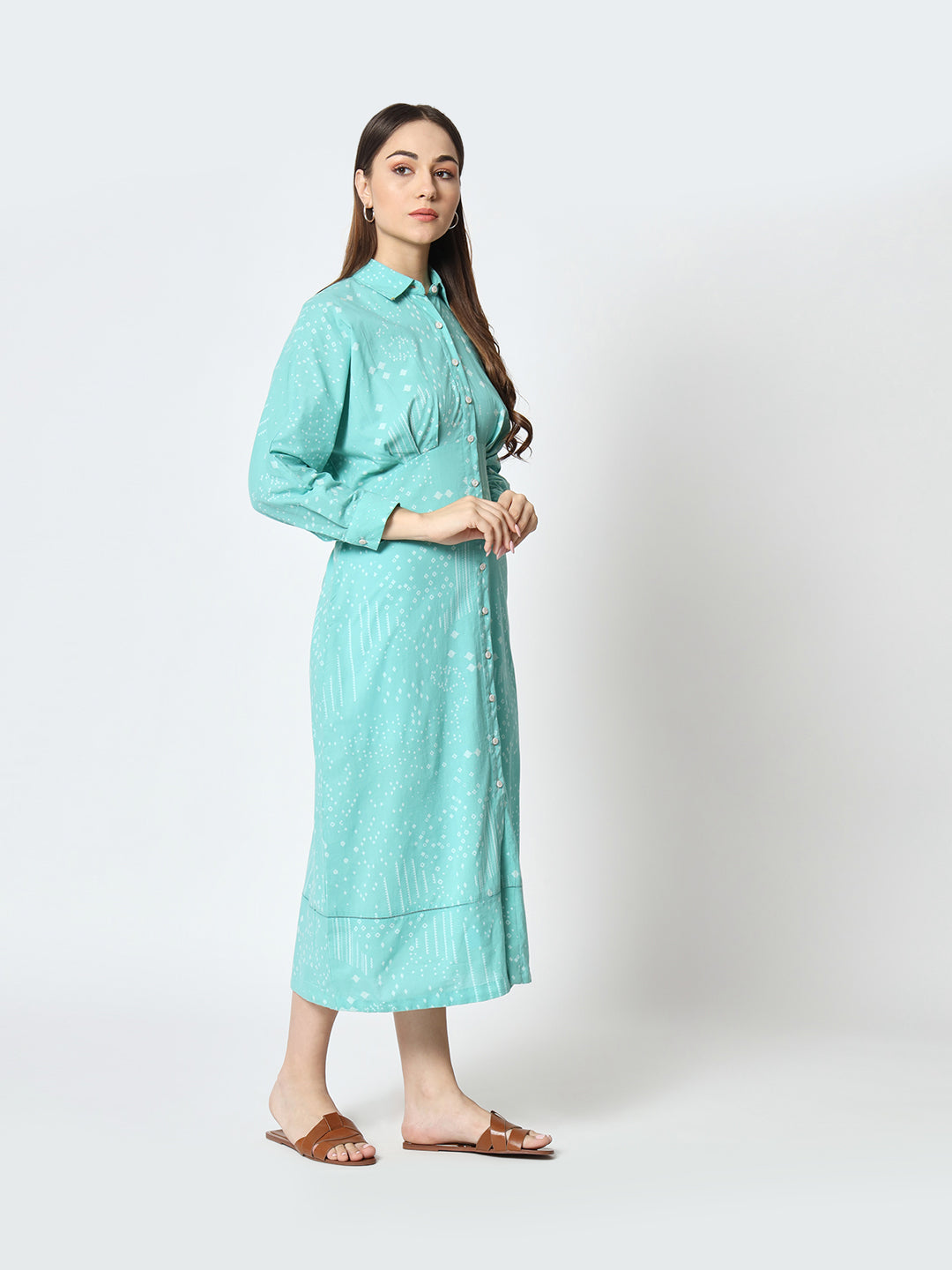 'Sitaare' Button Down Dress