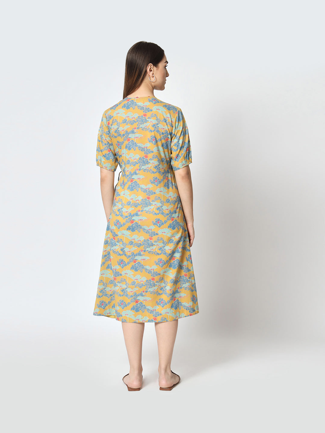 Mustard 'Baadal' Wrap Dress