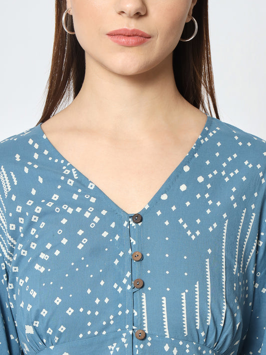 Indigo 'Sitaare' Button Down Dress