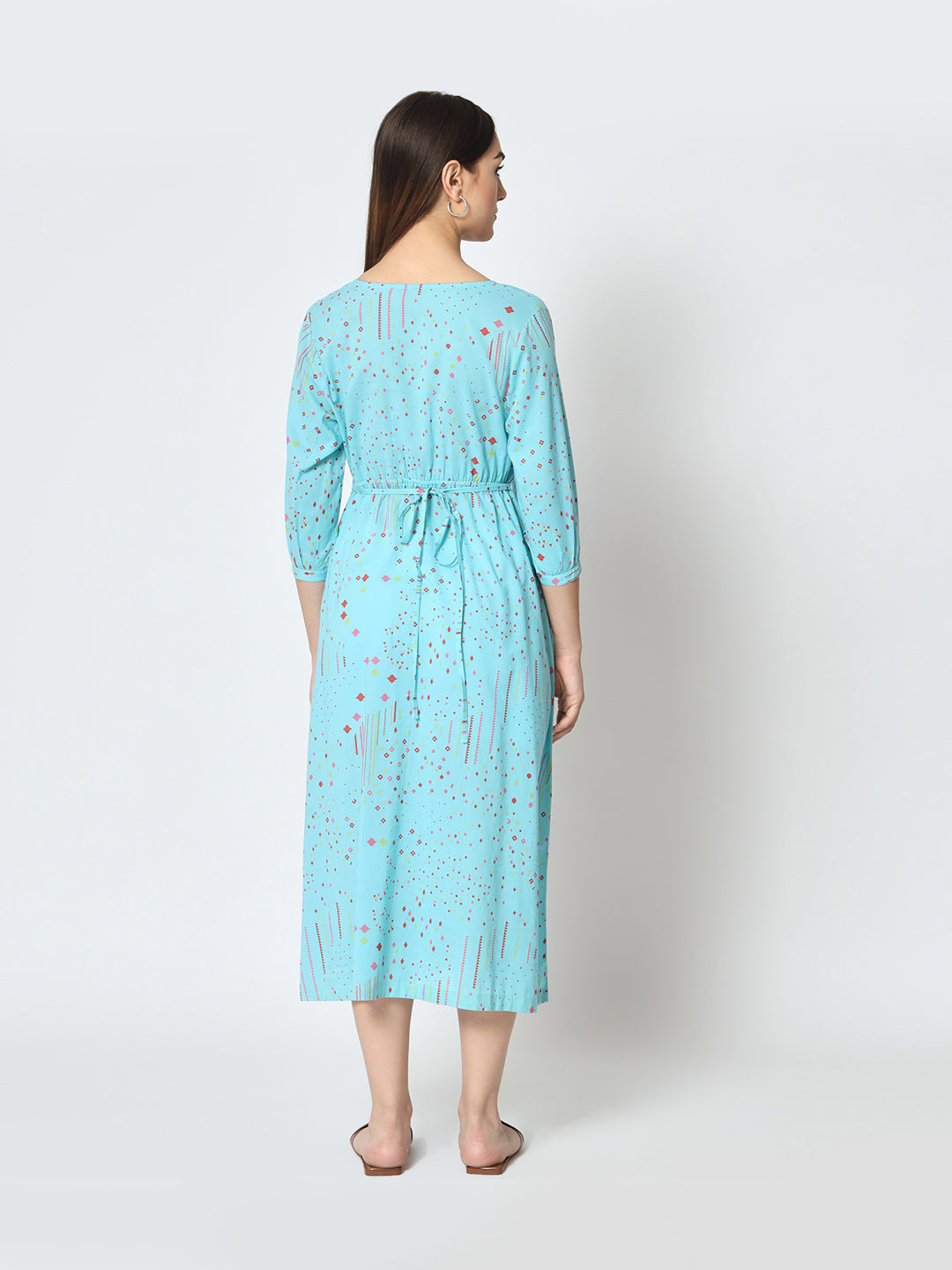 Multicolor 'Sitaare' Button Down Dress