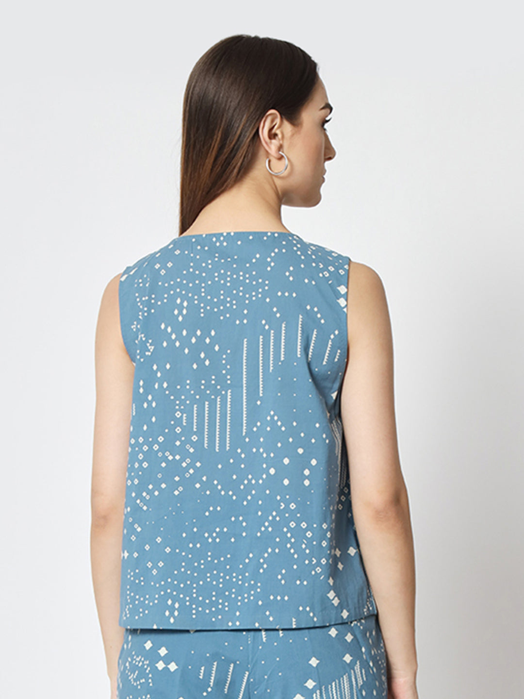 Indigo 'Sitaare' Pleat Top