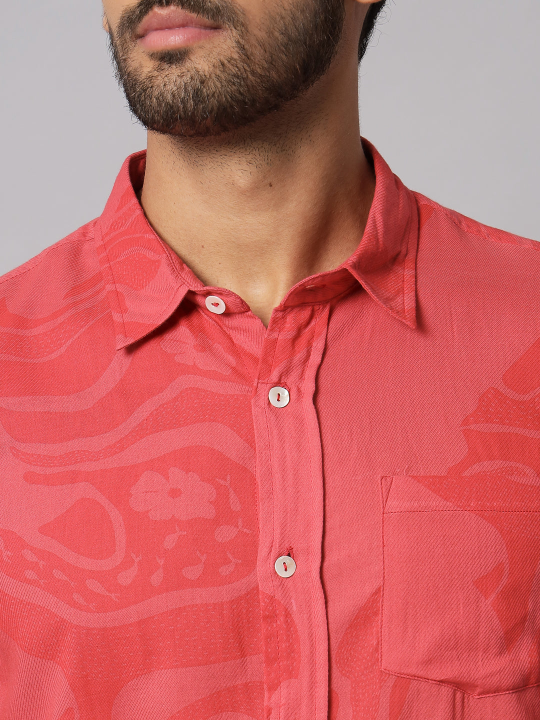 Printed ' Coral River ' Casual Shirt