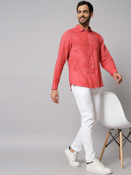 Printed ' Coral River ' Casual Shirt