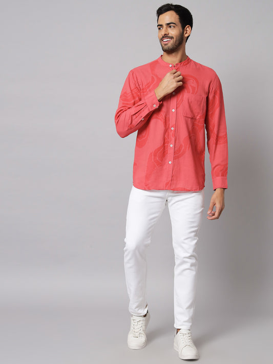 Cotton Printed ' Coral River ' Shirt