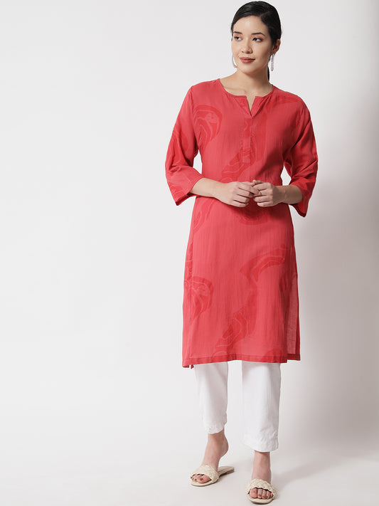 Cotton Printed ' Coral River ' Kurta
