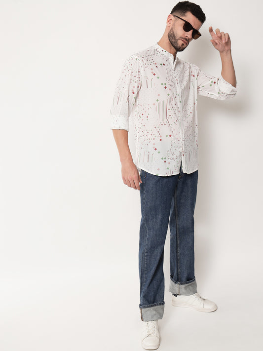 Cotton Printed ' Sitaare ' Shirt
