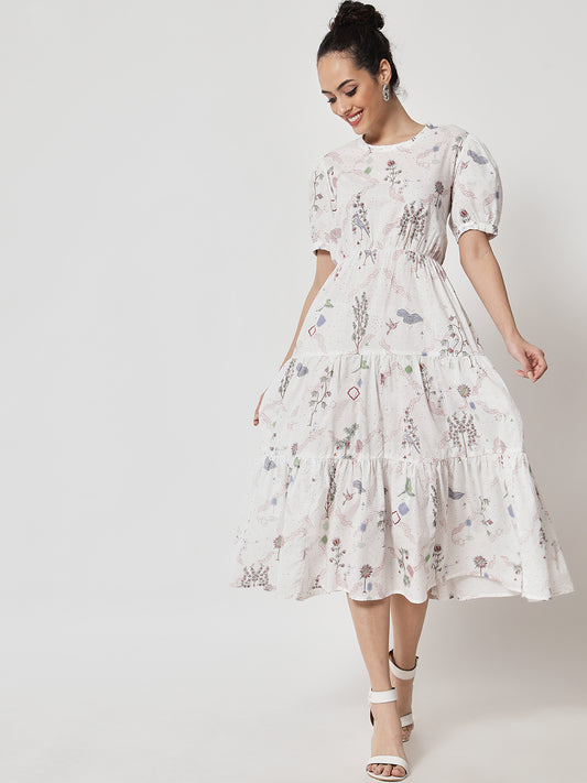 Cotton Printed ' Firdous ' Dress