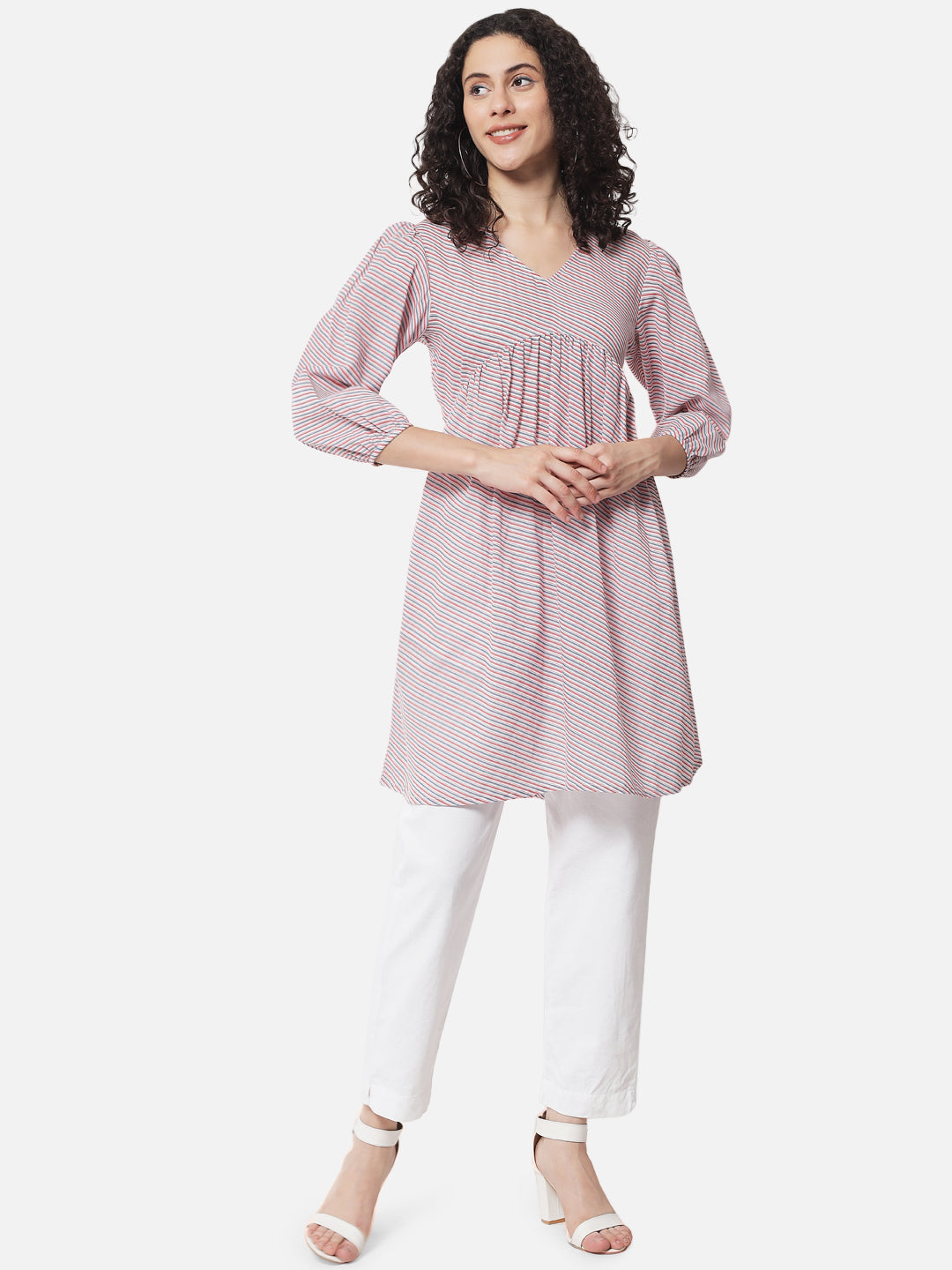 Cotton Printed Stripes Tunic