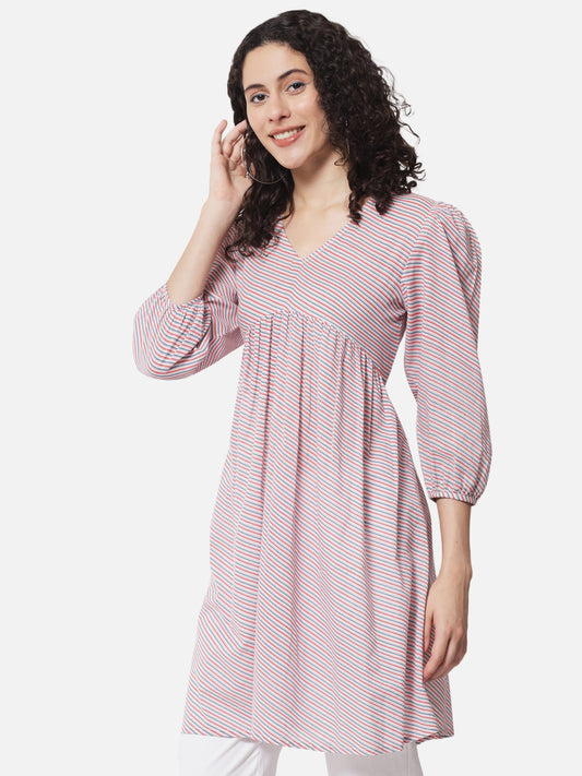 Cotton Printed Stripes Tunic