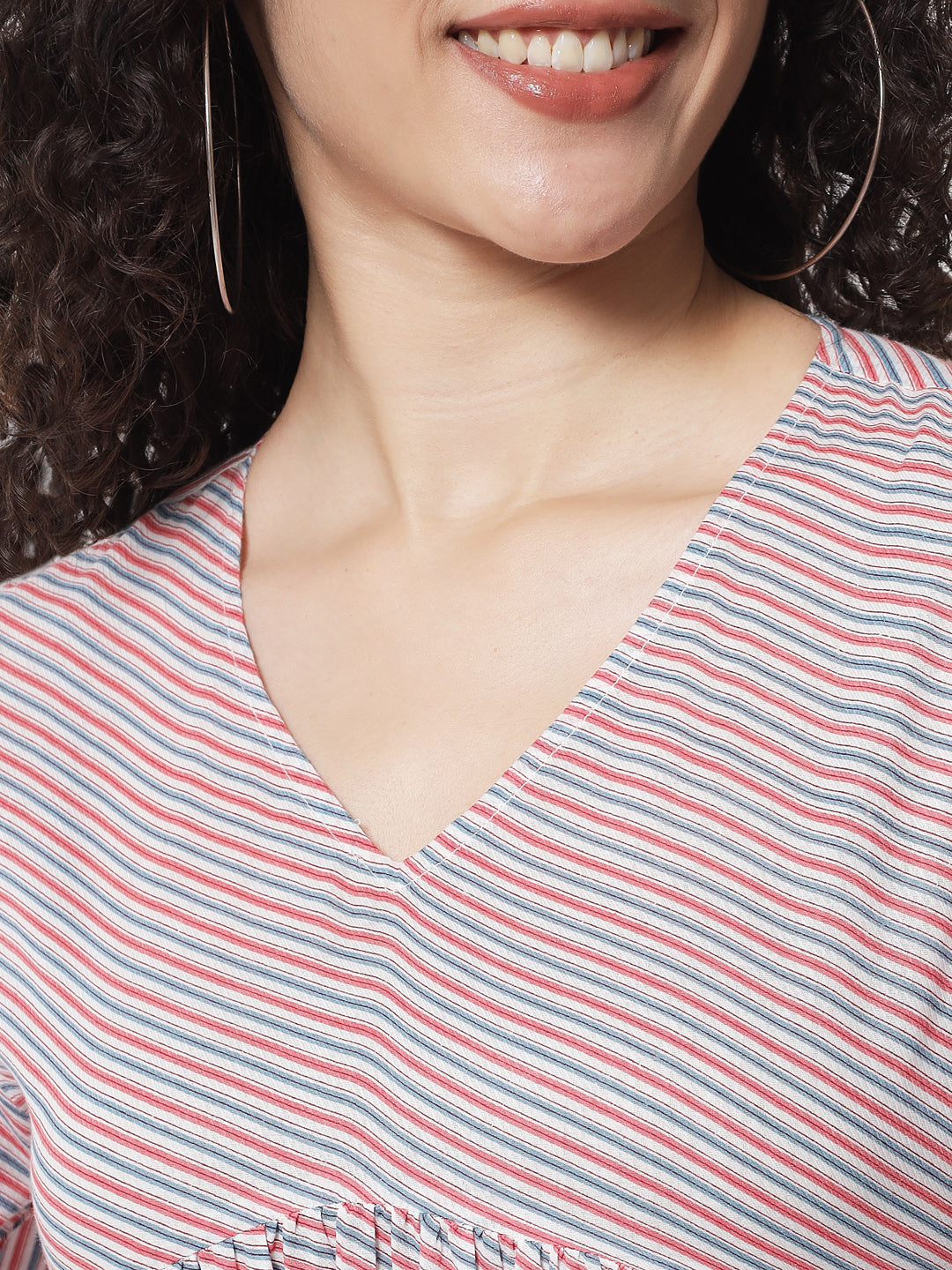 Cotton Printed Stripes Tunic