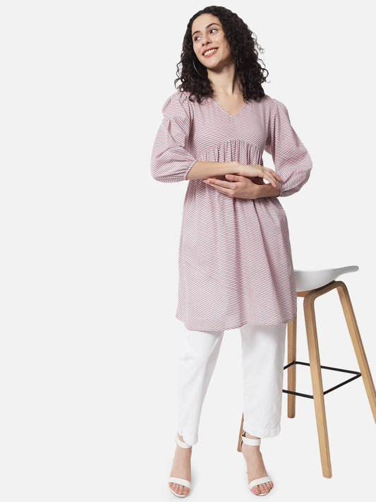 Cotton Printed Stripes Tunic