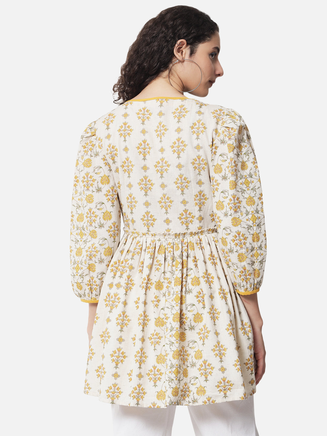 Cotton Printed Gathered Tunic