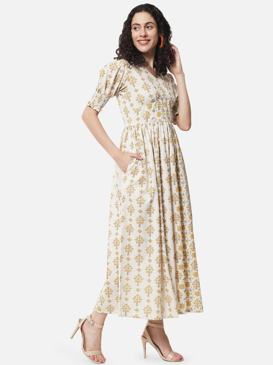 Cotton Printed Victorian Dress