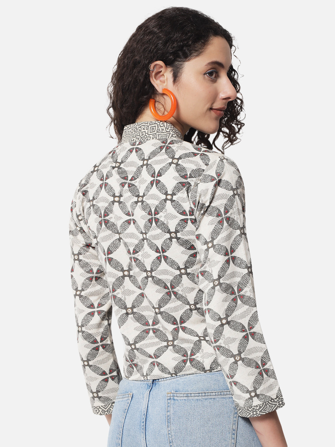 Cotton Printed Bomber Jacket