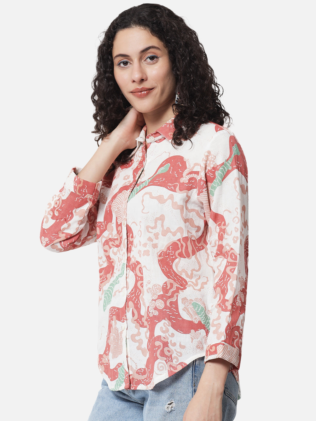 Cotton Printed ' Origin ' Casual Shirt