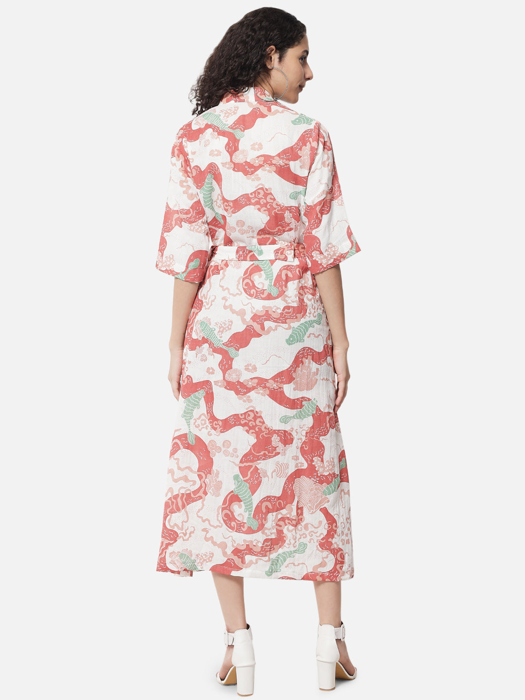 Cotton Printed ' Origin ' Wrap Dress