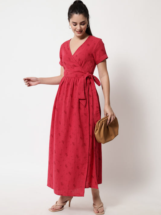 Printed ' Palaash ' Wrap Dress