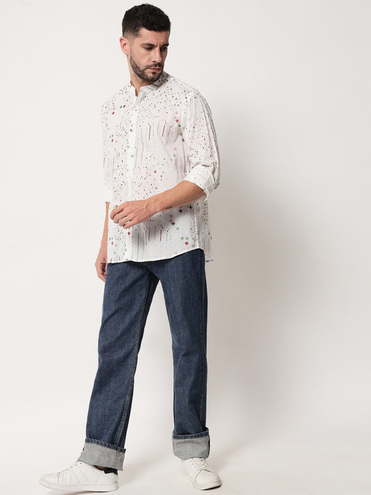 Cotton Printed ' Sitaare ' Shirt
