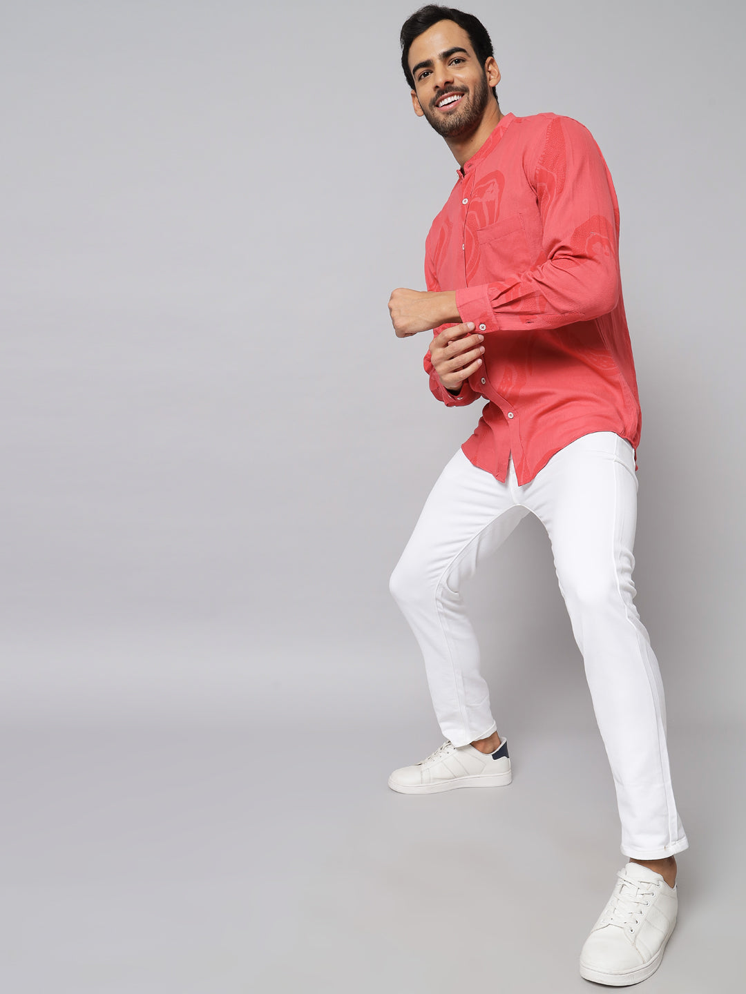 Cotton Printed ' Coral River ' Shirt