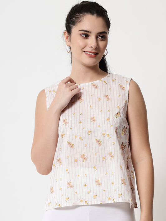 Printed ' Mogra Amaltaas ' Top