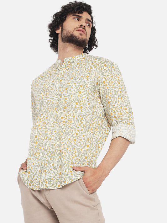 Yellow Green ' Tagetes ' Casual Shirt
