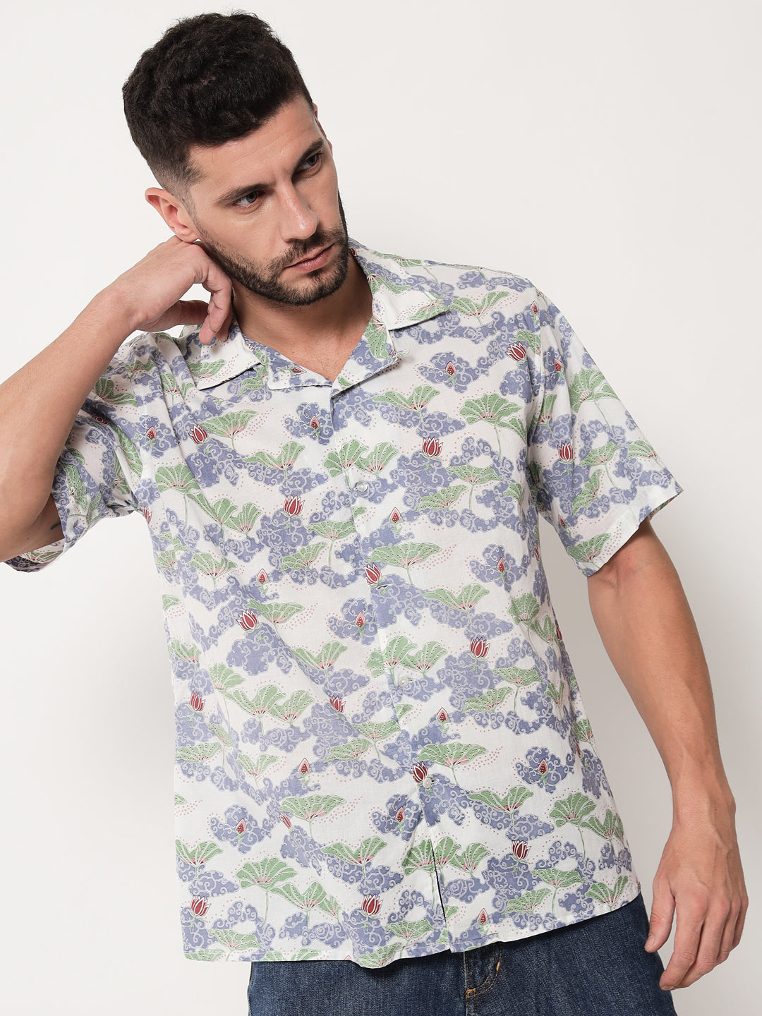 Cotton Printed ' Baadal ' Shirt