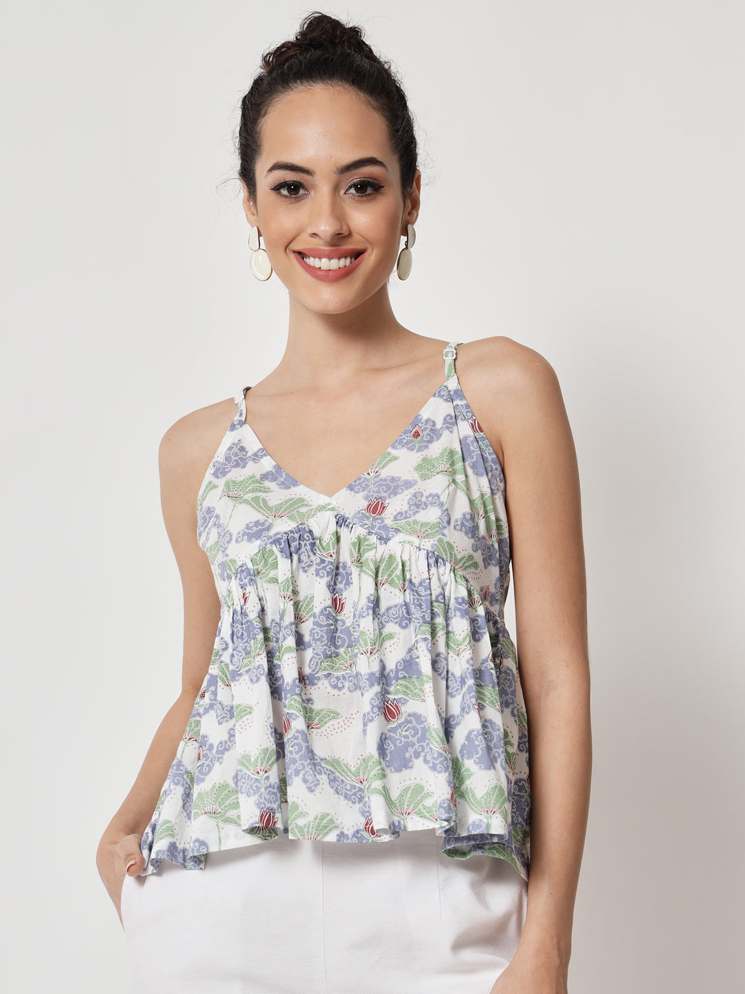 Cotton Printed ' Baadal ' Crop Top