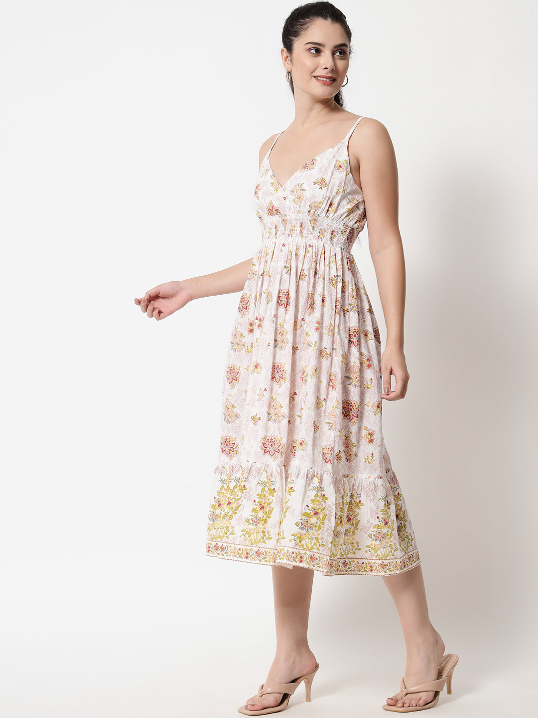 Printed ' Bougainvillea ' Dress