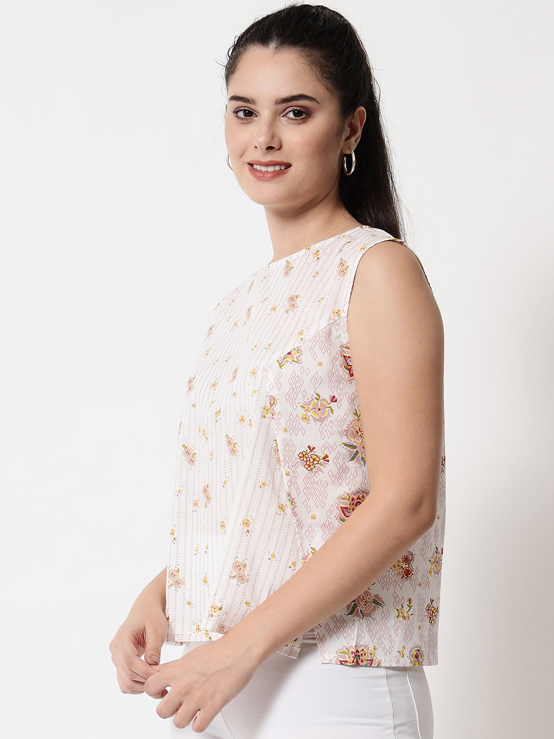 Printed ' Mogra Amaltaas ' Top