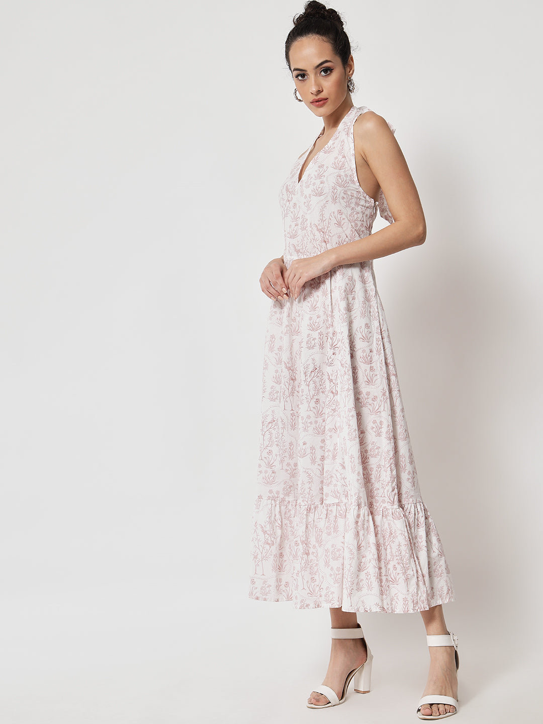 Cotton Printed ' Shajar ' Halter Dress