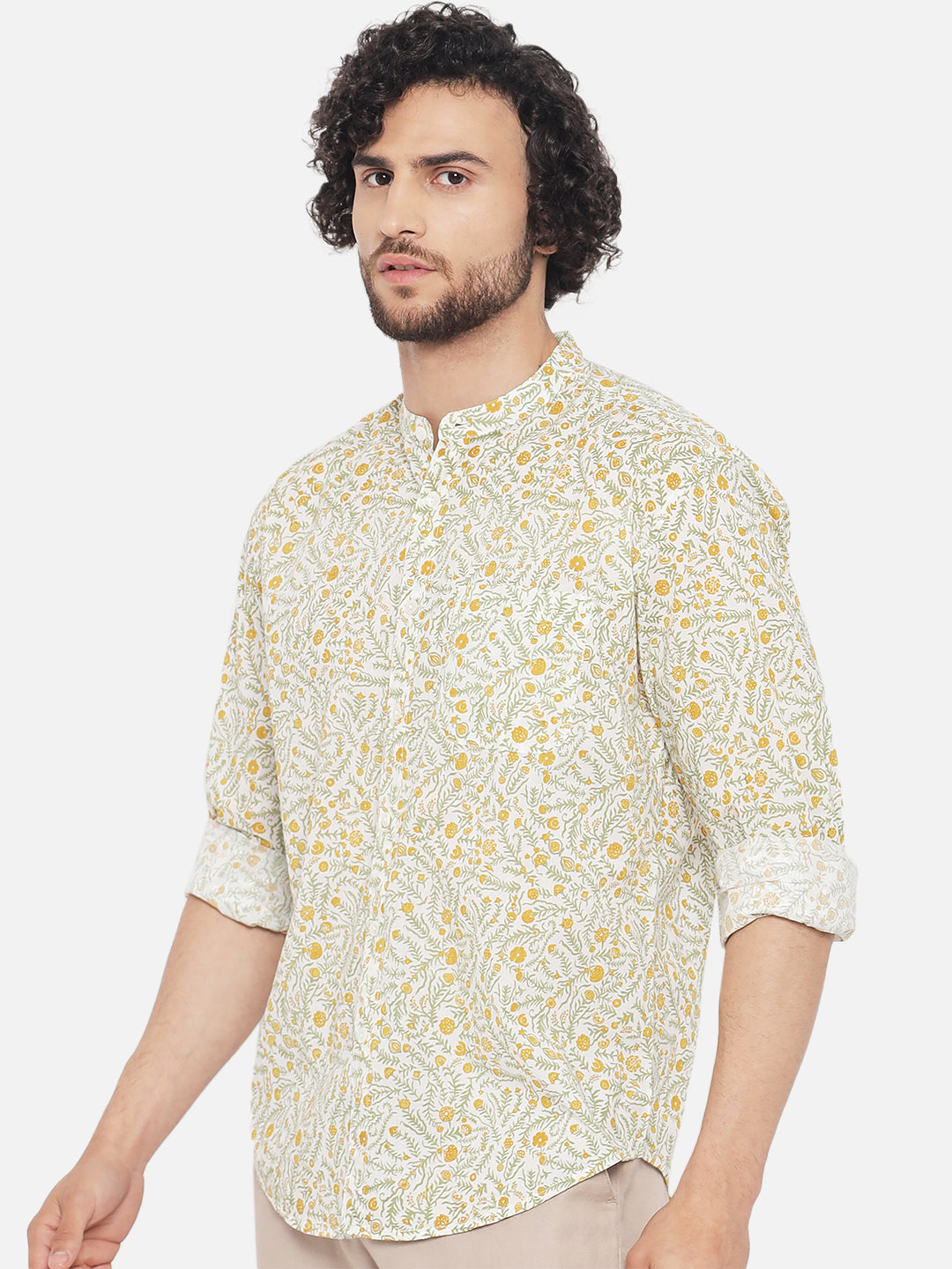 Yellow Green ' Tagetes ' Casual Shirt