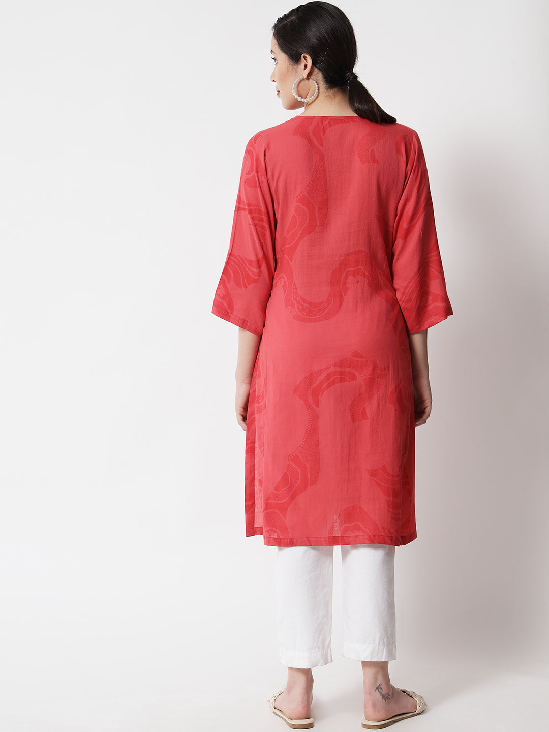 Cotton Printed ' Coral River ' Kurta