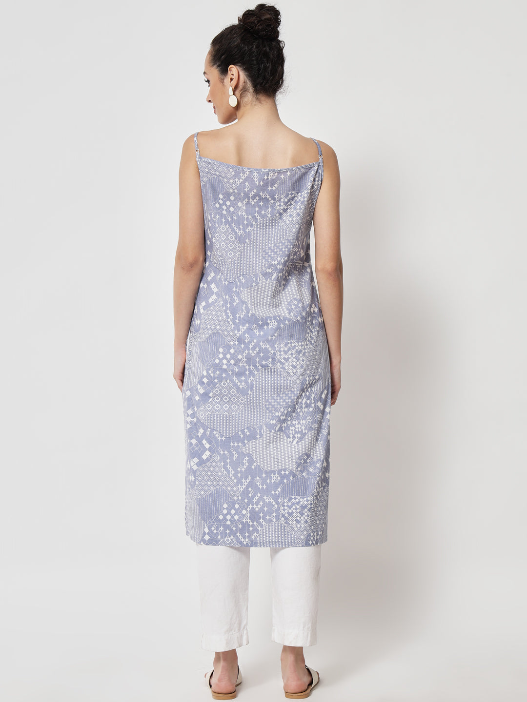 Cotton Printed ' Jharoka ' Strap Kurta