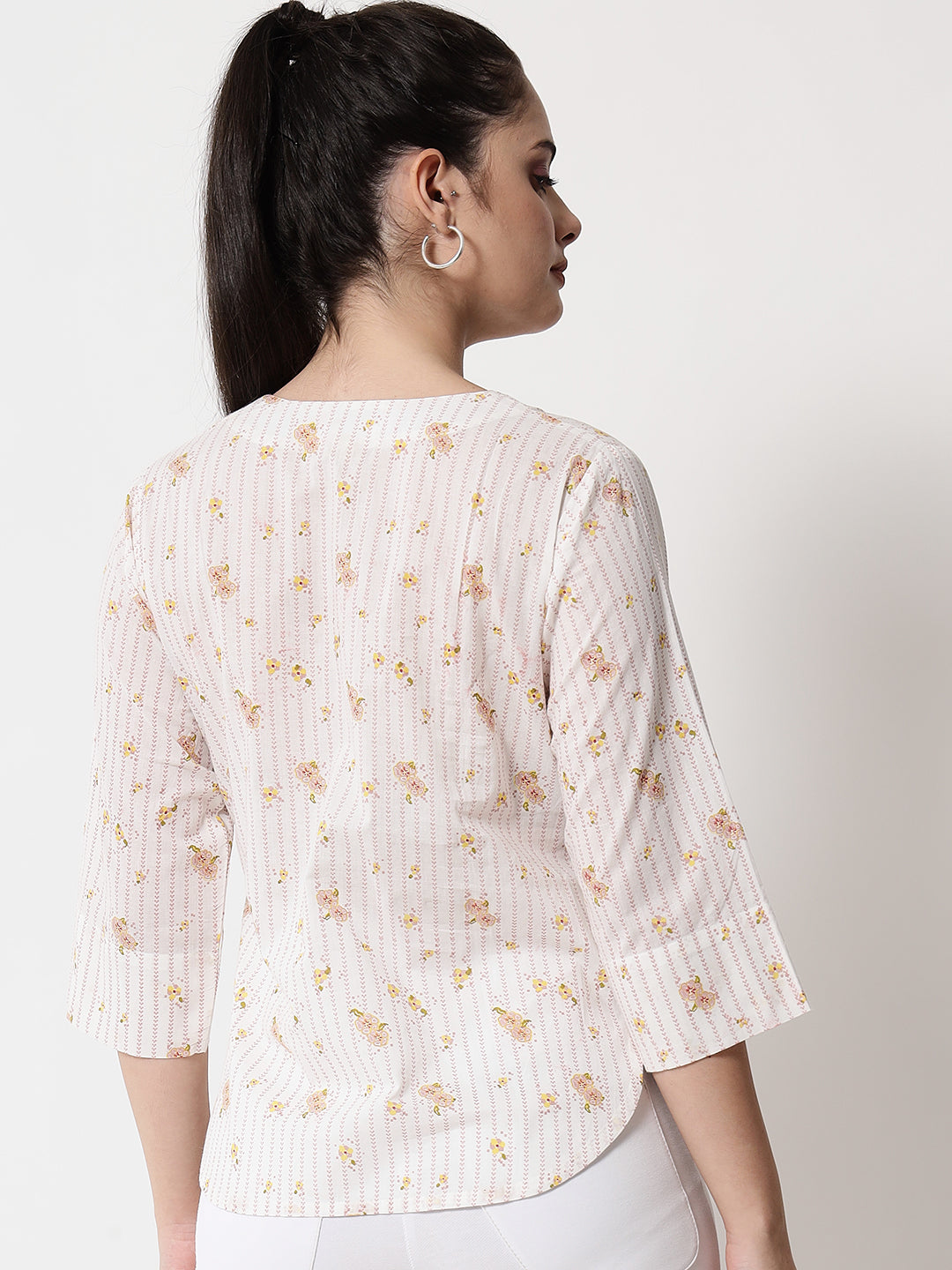 Printed ' Mogra ' top