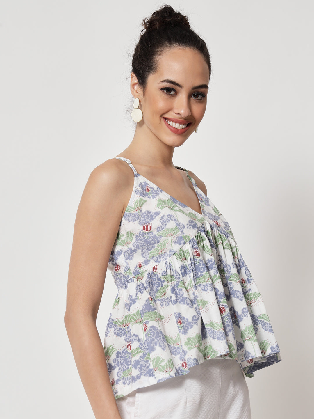 Cotton Printed ' Baadal ' Crop Top