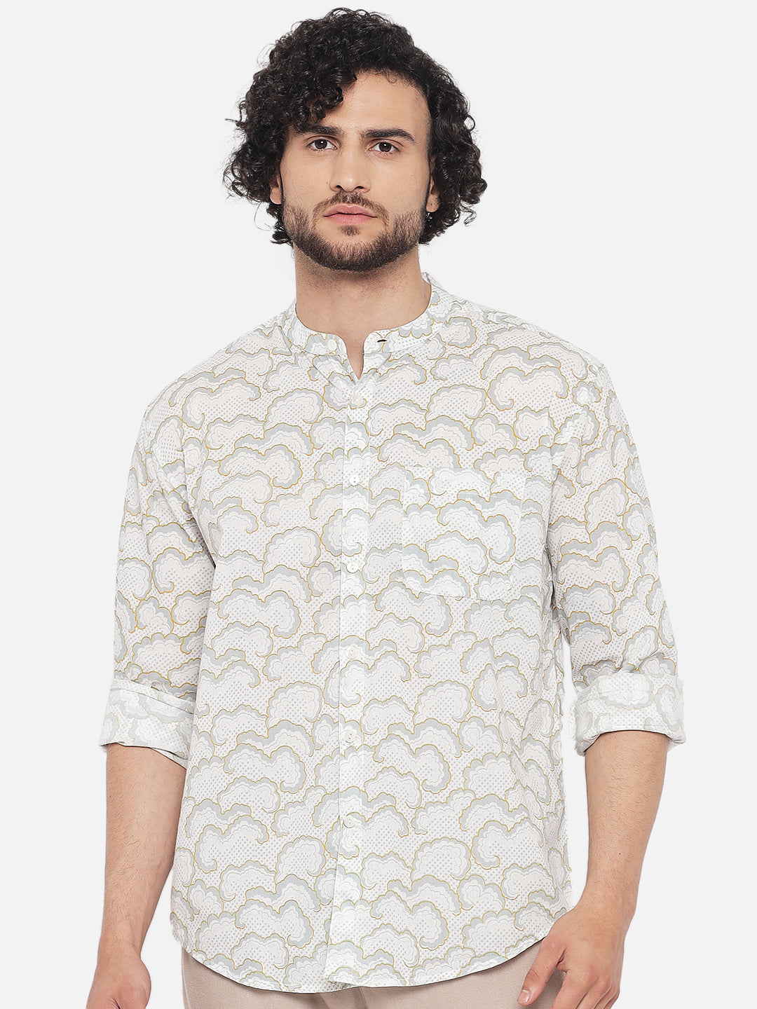 Cotton Printed ' Cloud ' Shirt