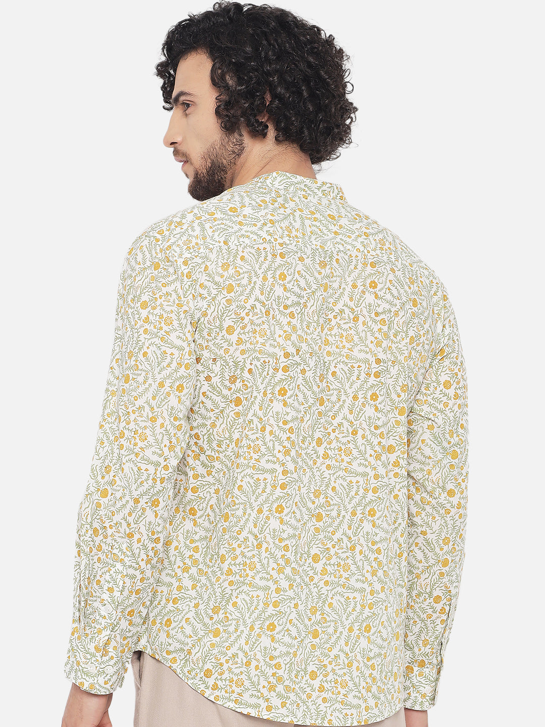 Yellow Green ' Tagetes ' Casual Shirt