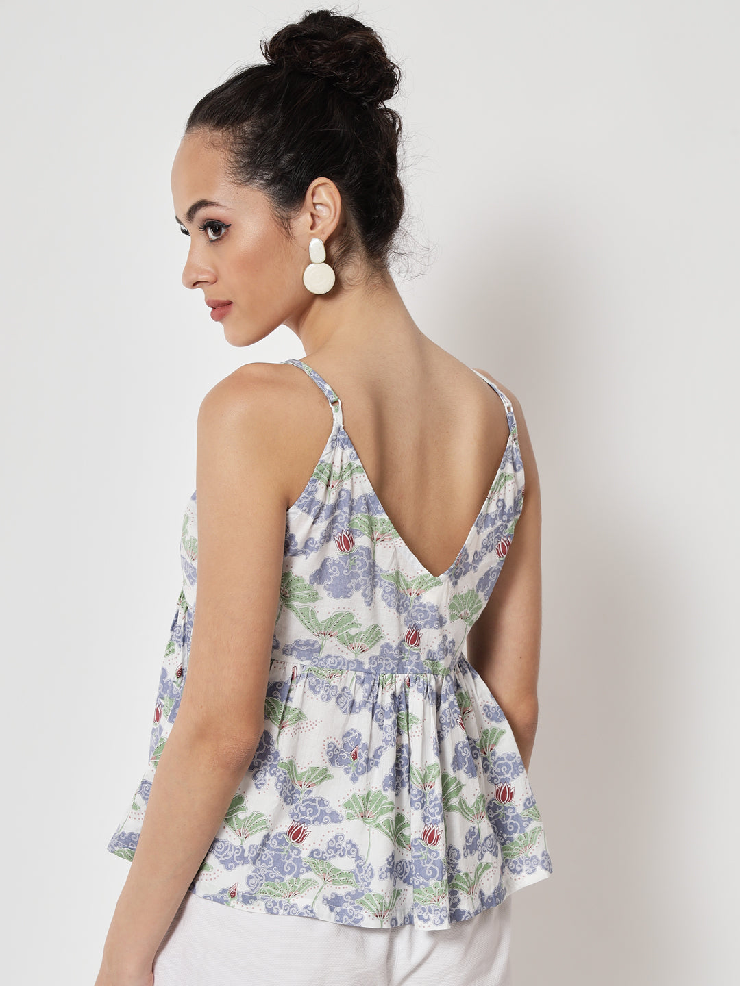 Cotton Printed ' Baadal ' Crop Top