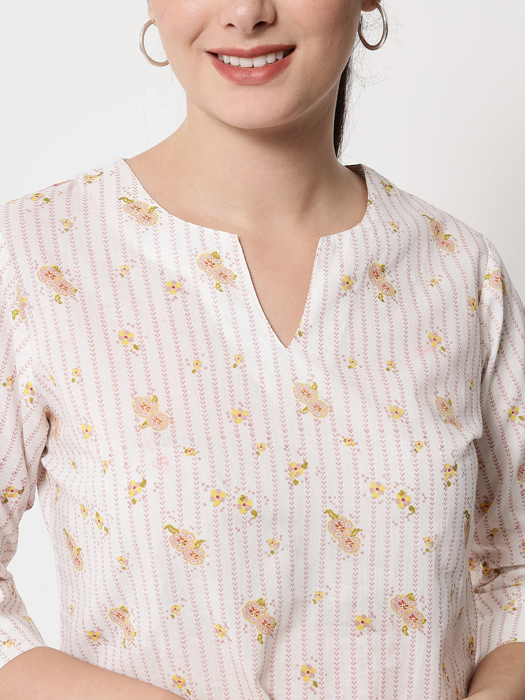 Printed ' Mogra ' top
