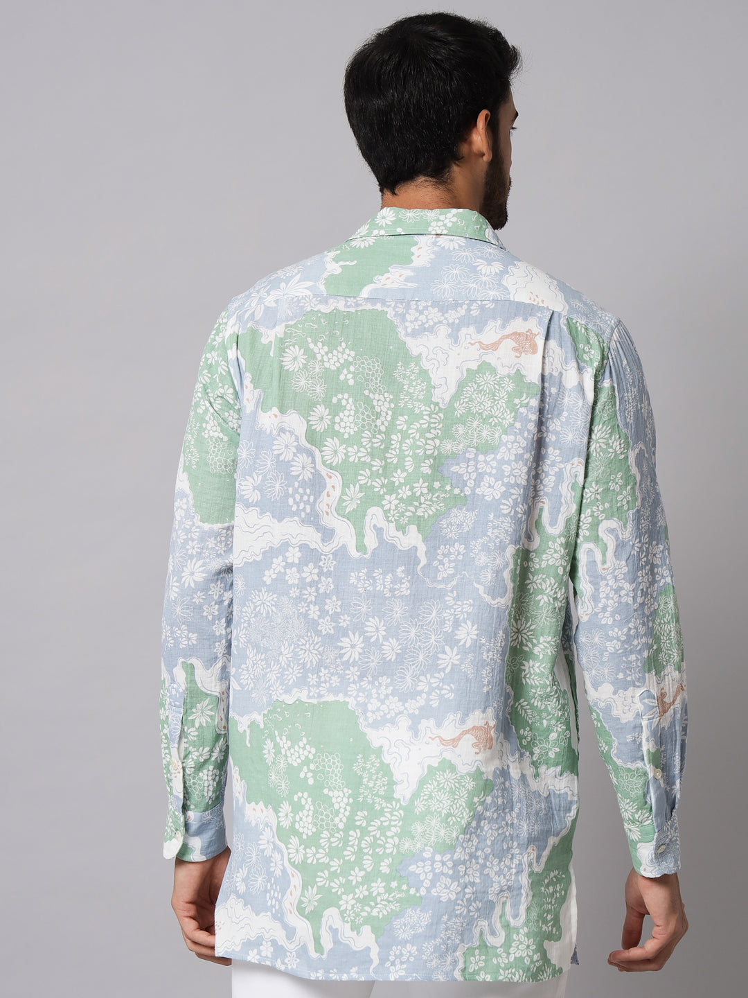 Cotton Printed ' Waterfall ' Shirt