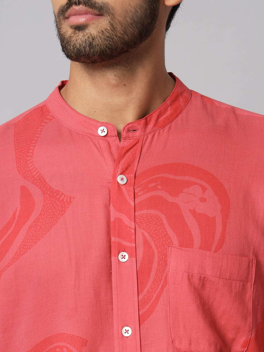 Cotton Printed ' Coral River ' Shirt