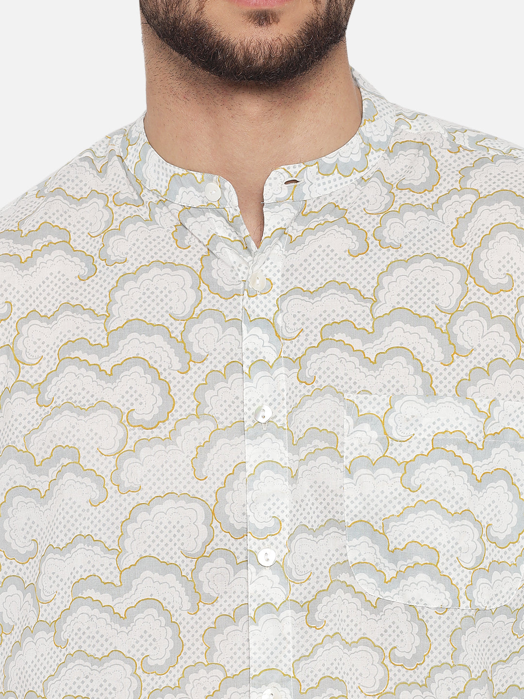 Cotton Printed ' Cloud ' Shirt