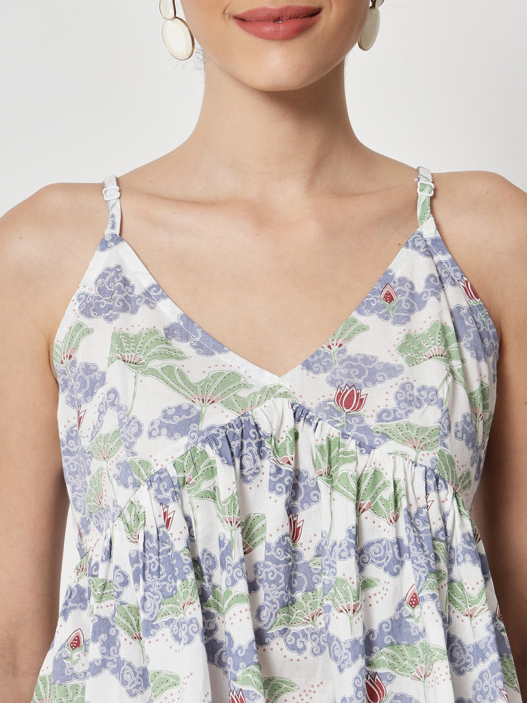 Cotton Printed ' Baadal ' Crop Top