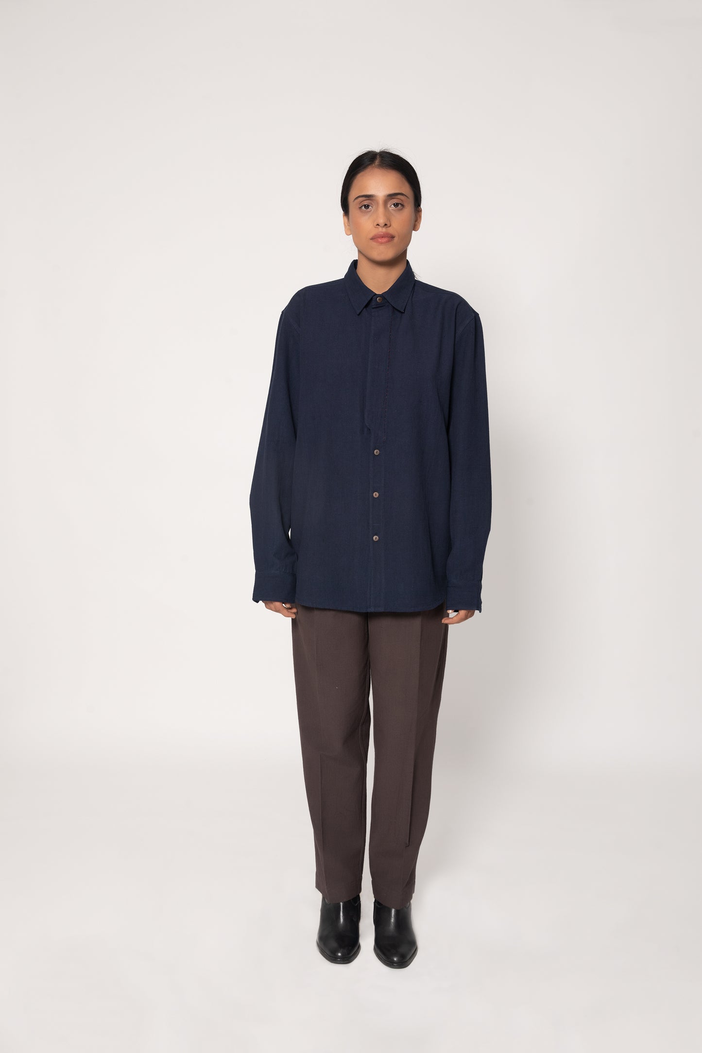 Structured Placket Casual Shirt