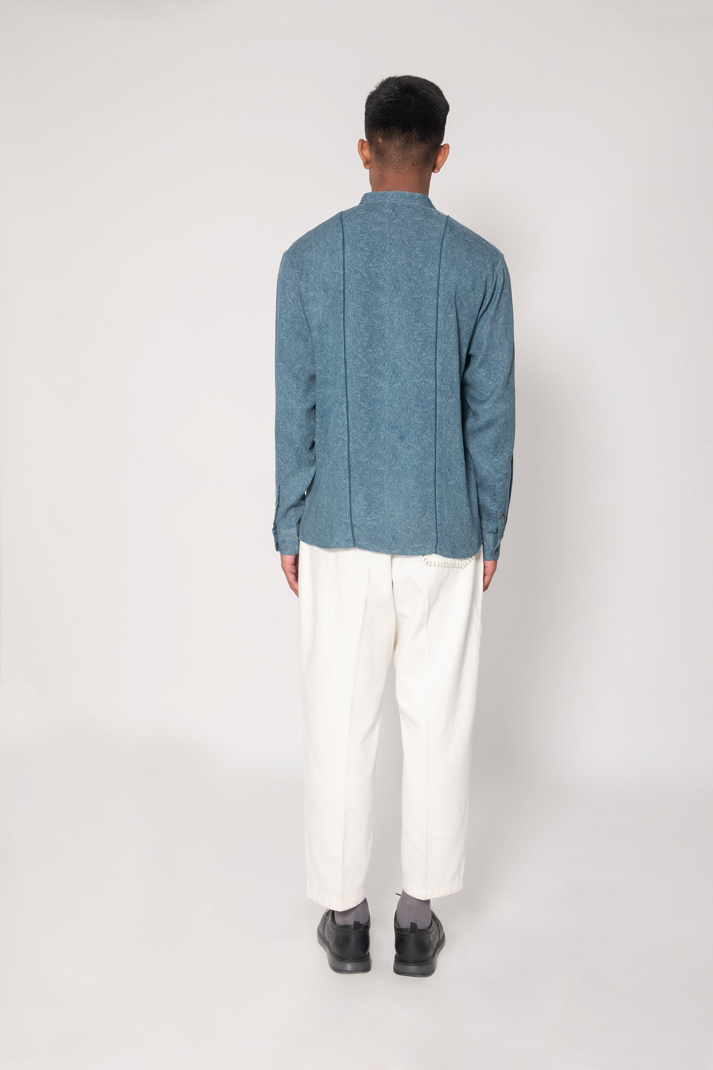 Indigo Printed Neem Jaal Casual Shirt