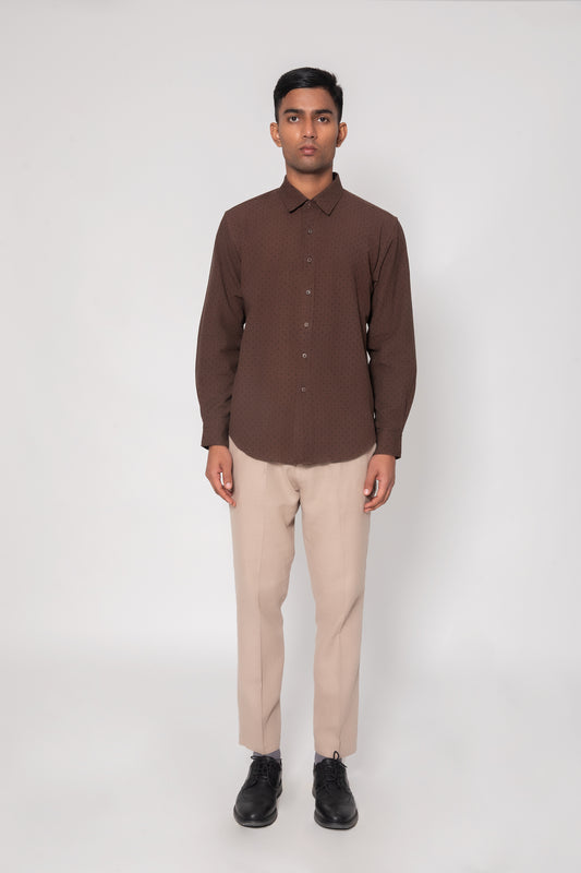 Printed Paisley Dots Casual Shirt