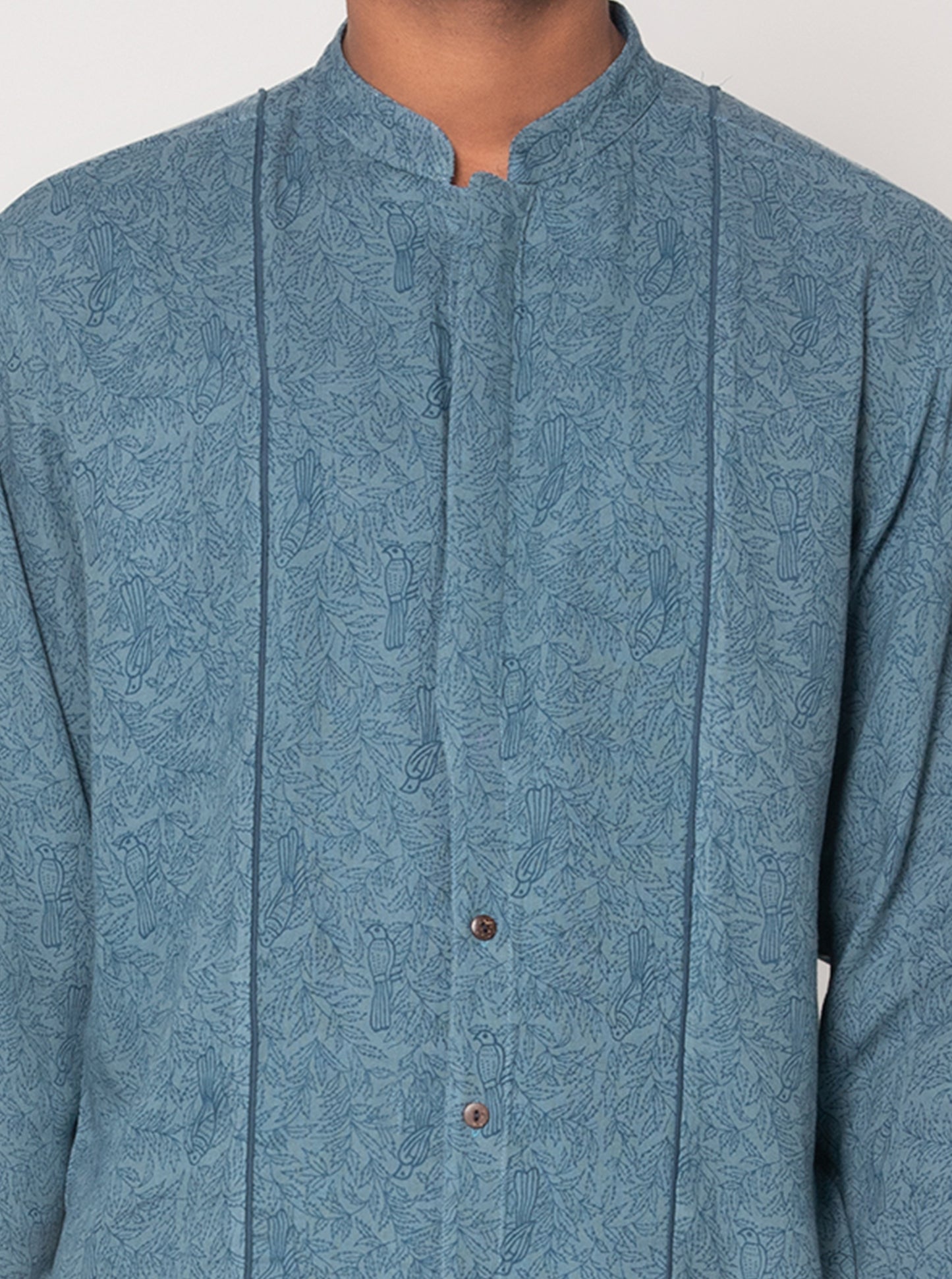 Indigo Printed Neem Jaal Casual Shirt