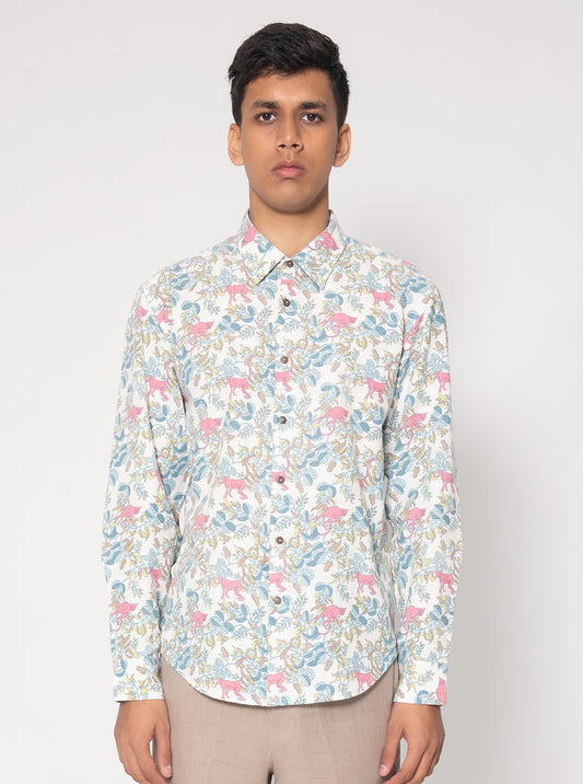 Printed Monkey Palash Shirt